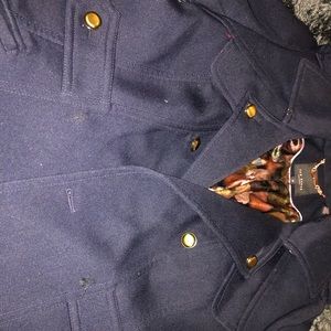 Ted Baker Navy Size 2 Peacoat. Floral Inside